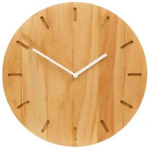 Interiors By premier Rustic Natural Wood Effect Wall Clock, Contemporary Wall Clock, Precised Time keeping  Wall Clock For Outdoor