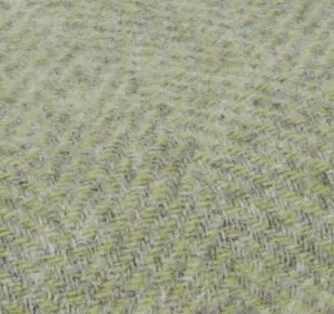 Tweedmill Beehive XL Blanket/Throw 100% Pure New Wool - 140x240cm - Fern Green/Grey