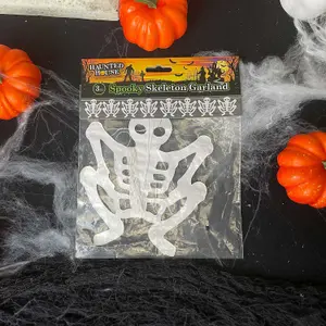 Halloween Skeleton Garland Paper Home Party Decorations Themed 3M