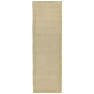 Beige Handmade Modern Plain Wool Easy to Clean Handmade Rug For Bedroom Dining Room Living Room -80cm X 150cm