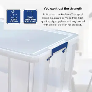 3 BANKERS BOX 2 x 10L 1 x 18.5L Clear Plastic Storage Box with Lid Super Strong Plastic Boxes