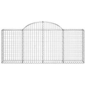 Berkfield Arched Gabion Baskets 40 pcs 200x30x80/100 cm Galvanised Iron