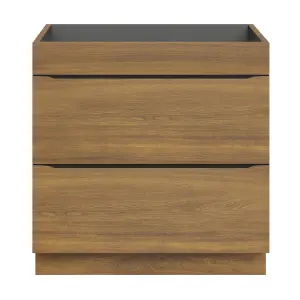 GoodHome Imandra Matt Walnut effect Freestanding Bathroom Cabinet (H) 820mm (W) 800mm