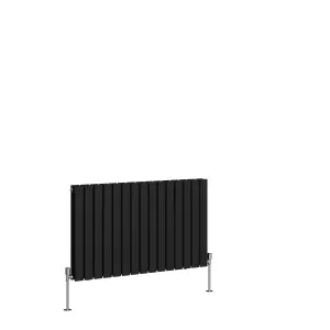 Right Radiators 600x1020 mm Horizontal Double Flat Panel Designer Radiator Black