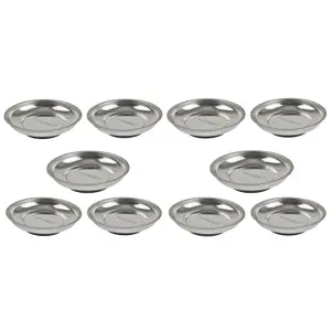 6" Magnetic Circular Round Parts Tray Dish Storage Holder Stainless Steel 10pk