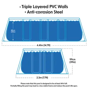 4x2m Premium Garden Swimming Pool with Filter Pump - Perfect for Kids and Families