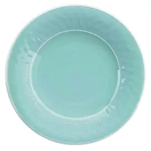 Purely Home Crackle Turquoise Melamine Dinner Plates - Set of 6