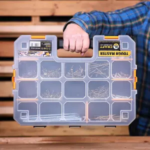 TOUGH MASTER 17in Organizer Light Stackable - Small Parts Carry Case