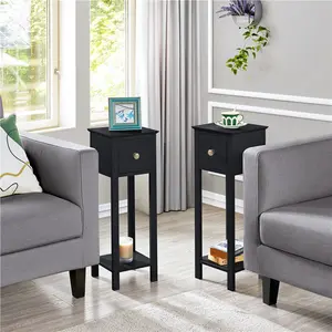  Side Table Set (Set of 2) Black