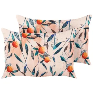 Set of 2 Outdoor Cushions PIALPETTA Orange