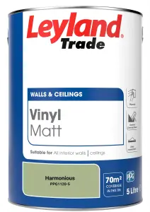 Leyland Trade Vinyl Matt Walls & Ceilings Emulsion Paint Harmonious (PPG1120-5) 5L