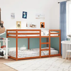 Berkfield Bunk Bed without Mattress Wax Brown 80x200 cm Solid Wood Pine