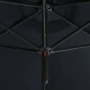 Berkfield Double Parasol with Steel Pole Anthracite 600 cm