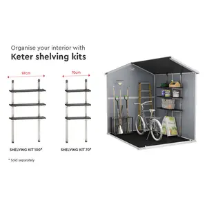 Keter Manor 6 ft. W x 8 ft. D Apex Outdoor Garden Shed