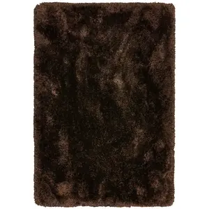 Plush Dark Chocolate Luxury Shaggy Polyester Handmade Luxurious Sparkle Modern Rug for Living Room and Bedroom-200cm X 300cm