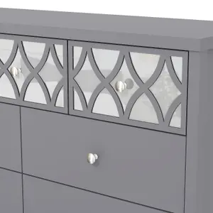 GFW Arianna 3+4 Drawer Chest Cool Grey