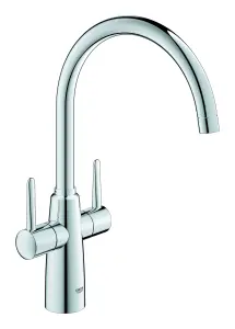 Grohe Ambi Chrome-plated Kitchen Twin lever Tap