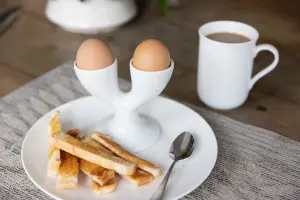 KitchenCraft White Porcelain Double Egg Cup