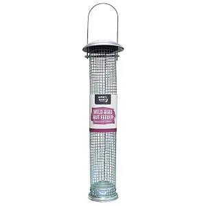 Wild Bird Nut Feeders - Large Mounted Station Bird Feeder Stainless Steel Hanging