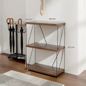 Costway 3-Tier Freestanding Bookshelf 85 cm Display Rack Industrial Storage Shelving Unit