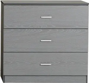 Felix 3 Drawer Chest in Grey This range comes flat-packed for easy home assembly. Instructions and fixing kits included.