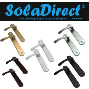 Modern Brown Interior Door Handle Set with Sleek Lever Design and Backplate, Ideal for Bedroom and Bathroom Doors, Durable