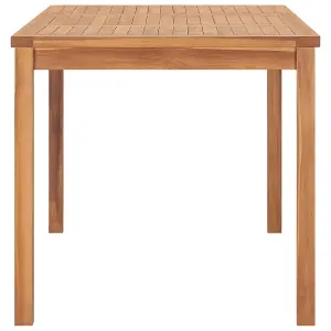 Berkfield Garden Dining Table 140x80x77 cm Solid Teak Wood