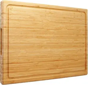 Utoplike Extra Large XXXL Bamboo Cutting Board 60 X 40 X 3.2 Cm,Large Wooden Butcher Block For Turkey, Meat, Vegetables, BBQ, Over The Sink Chopping