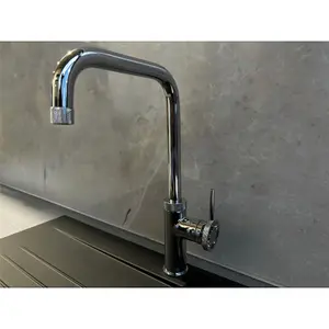 Liquida LB417CH Industrial Style Single Lever Chrome Kitchen Mixer Tap