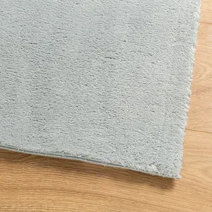 Rug HUARTE Short Pile Soft and Washable Blue 80x200 cm