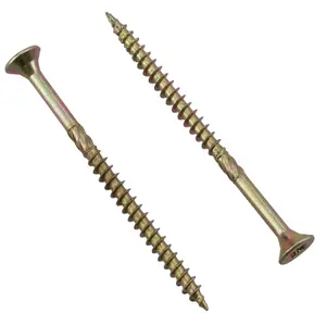 Countersunk Wood Screws 4.0 x 60mm Serrated Edge Prevent Splitting PZ2 400pc