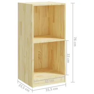 Berkfield Side Cabinet 35.5x33.5x76 cm Solid Pinewood