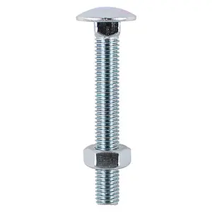 TIMCO Carriage Bolts DIN603 & Hex Full Nut DIN934 Silver - M10 x 75