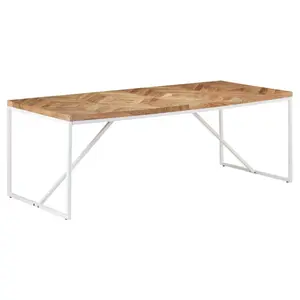 Byxbee Sled Dining Table Walnut / White / 76cm H x 90cm W x 200cm L