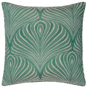 Paoletti Gatsby Jacquard Piped Feather Filled Cushion