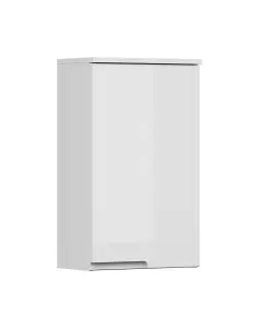 Wall Bathroom Cabinet Storage Unit 1 Door Cupboard Handleless White Gloss Spice