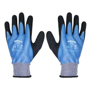 Worksafe Waterproof Smooth Latex Gloves X-Large Durable 6 Pairs Pack SSP49XL/6