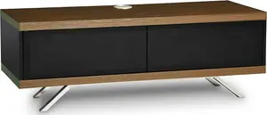 MDA Designs TUCANA 1200 HYBRID BLACK WALNUT Beam Thru Remote-Friendly up to 60" Flat Screen TV Cabinet