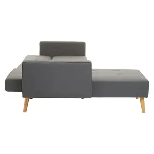 Interiors by Premier Hagen Grey Large Corner Sofa Bed