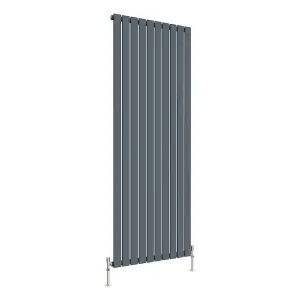 Vertical Anthracite Single Flat Panel Radiator (H) 1800 mm x (W) 680 mm, 5460 BTU.