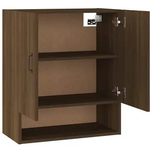 Berkfield Wall Cabinet Brown Oak 60x31x70 cm Engineered Wood