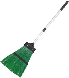 Extendable Telescopic Garden Broom with Hard Bristle Rake Sweeping Brush