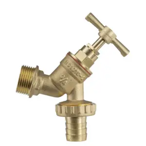 IBC 2 Inch S60X6 Cap with Brass Bib Tap and Three Quarter Inch Barb Leak Proof Durable IBC Fitting Kit