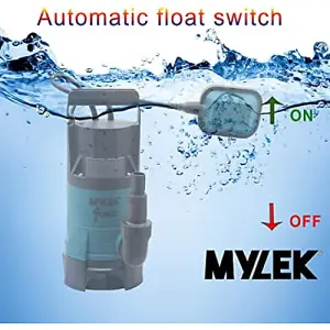 MYLEK Submersible Water Pump Electric 400W for Clean or Dirty Water with Float Switch and 25m Hose