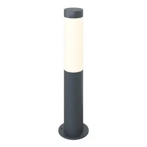 GoodHome callisto Contemporary Dark grey Mains-powered 1 lamp Integrated LED Outdoor Post light (H)480mm