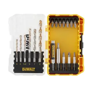 DeWalt Mixed Set 19 piece Straight Masonry Drill & screwdriver bit set - DT70712-QZ