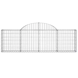 Berkfield Arched Gabion Baskets 14 pcs 200x30x60/80 cm Galvanised Iron