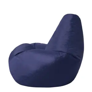 Veeva Kids High Back Bean Bag Navy Blue Indoor Outdoor Childrens Bean Bags