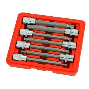 7 Piece Rib Socket Set 3/8 Drive Long Spline 4-10mm (Neilsen CT0124)