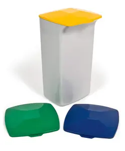 Durable DURABIN Square 40L Square Lid - Strong Recycling Waste Bin Lid - Yellow